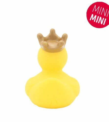 Mini canard jaune avec couronne